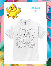 Load image into Gallery viewer, Easter Kids Coloring Shirt, Coloring T-shirt with markers, Kids paint your own shirt