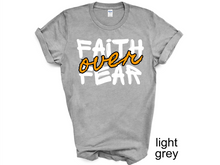 Load image into Gallery viewer, Faith Over Fear Graphic Tee | Print Graphic tshirt | Christian apparel | Christian Tshirt | Graphic Christian tee