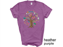 Load image into Gallery viewer, Education tree T-shirt. Teachers appreciation gifts. Teaching.