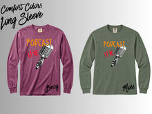 Load image into Gallery viewer, Podcast Live T-Shirt, Podcast Host Shirt, Retro Microphone Tee, Podcaster Gift, Podcast Lover Shirt, Live Podcast Graphic Tee, Unisex