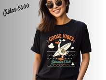 Load image into Gallery viewer, Goose Vibes Shirt | Funny Goose Tee | Cute Goose Graphic T-Shirt | Silly Bird Shirt | Goose Lover Gift | Trendy Animal Tee | Casual Everyday Shirt