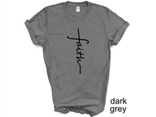 Load image into Gallery viewer, Faith Shirt, Faith Cross Shirt, Christian Gift, Faith Gift, Christian Shirts , Love and Grace Shirt, Faith Cross, Vertical Cross, Jesus