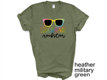 Load image into Gallery viewer, Educational Rock Star T-shirt. Teachers appreciation gifts. Teaching.