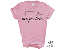 Load image into Gallery viewer, Puerto Rico Mi Patia T-shirt, Camiseta de Puerto Rico, Mi patria, Mi orgullo, Mi tierra shirt, La Isla del Encanto tshirt, Boricua tshirt