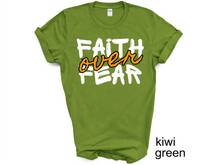 Load image into Gallery viewer, Faith Over Fear Graphic Tee | Print Graphic tshirt | Christian apparel | Christian Tshirt | Graphic Christian tee