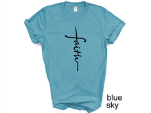 Load image into Gallery viewer, Faith Shirt, Faith Cross Shirt, Christian Gift, Faith Gift, Christian Shirts , Love and Grace Shirt, Faith Cross, Vertical Cross, Jesus