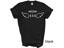 Load image into Gallery viewer, 444 Angel Number Shirt, Spiritual Shirt, Mystical shirt, Manifestation Shirt.