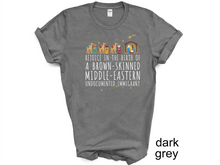 Load image into Gallery viewer, Rejoice In The Birth Of A Brown Skinned Middle Eastern T-Shirt, Christmas t-shirts,