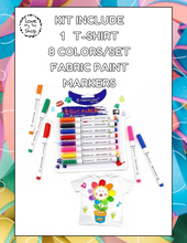 Load image into Gallery viewer, Easter Kids Coloring Shirt, Coloring T-shirt with markers, Kids paint your own shirt