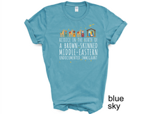 Load image into Gallery viewer, Rejoice In The Birth Of A Brown Skinned Middle Eastern T-Shirt, Christmas t-shirts,
