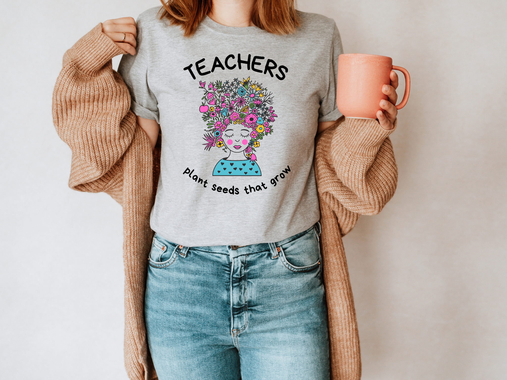 plant the seeds shirt Teacher plant seeds that grow T-Shirt, Gift for Teacher, Funny Teacher Shirt, Friyay Teacher Shirt, Teacher Team Tee Adult L / Heather purple