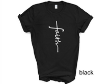 Load image into Gallery viewer, Faith Shirt, Faith Cross Shirt, Christian Gift, Faith Gift, Christian Shirts , Love and Grace Shirt, Faith Cross, Vertical Cross, Jesus