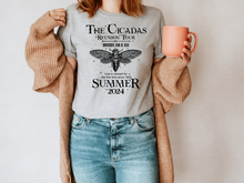 Load image into Gallery viewer, The Cicadas Shirt 2024 Cicada Reunion Tee Funny Cicada Concert T-shirt, Bug Humor Goblincore Insect, Tee Shirts Nature Lover Gift