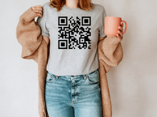 Load image into Gallery viewer, It’s Ok To Say Gay T-shirt QR Code