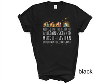 Load image into Gallery viewer, Rejoice In The Birth Of A Brown Skinned Middle Eastern T-Shirt, Christmas t-shirts,