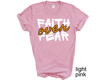Load image into Gallery viewer, Faith Over Fear Graphic Tee | Print Graphic tshirt | Christian apparel | Christian Tshirt | Graphic Christian tee