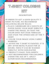 Load image into Gallery viewer, Easter Kids Coloring Shirt, Coloring T-shirt with markers, Kids paint your own shirt