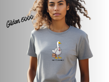 Load image into Gallery viewer, Fake It Till You Honk It Goose Shirt | Funny Goose Tee | Silly Animal Graphic Shirt | Meme Bird T-Shirt | Cute Honk Goose Gift | Funny Retro Goose Tee