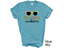 Load image into Gallery viewer, Educational Rock Star T-shirt. Teachers appreciation gifts. Teaching.