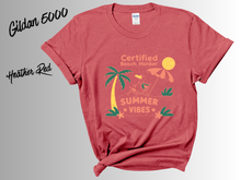 Load image into Gallery viewer, Certified Summer Vibes Goose Shirt | Funny Summer Goose Tee | Beach Vacation T-Shirt | Cute Goose Graphic Shirt | Coastal Summer Outfit | Sunshine Vibes Tee