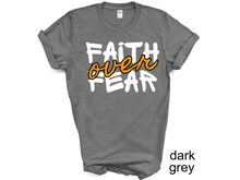 Load image into Gallery viewer, Faith Over Fear Graphic Tee | Print Graphic tshirt | Christian apparel | Christian Tshirt | Graphic Christian tee