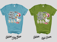 Load image into Gallery viewer, Just A Mom Trying To Keep Her Ducks In A Row Shirt, Funny Mom Shirt, Mom Life Tee, Cute Mom Graphic Tee, Motherhood Shirt, Gift for Mom, Mom Humor Shirt
