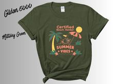 Load image into Gallery viewer, Certified Summer Vibes Goose Shirt | Funny Summer Goose Tee | Beach Vacation T-Shirt | Cute Goose Graphic Shirt | Coastal Summer Outfit | Sunshine Vibes Tee