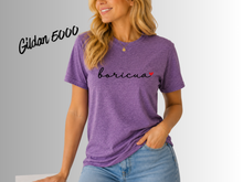 Load image into Gallery viewer, Boricua Shirt with Heart, Puerto Rican Pride T-Shirt, Boricua Woman Tee, Puerto Rico Gift for Her, Latina Shirt