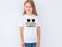 Load image into Gallery viewer, Educational Rock Star T-shirt. Teachers appreciation gifts. Teaching.