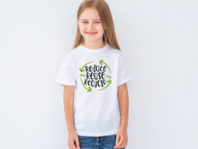 Load image into Gallery viewer, Reduce Reuse Recycle tshirt, Earthy tshirt, Nature Lover's tshirt, Hiking, Love Life, Recycle