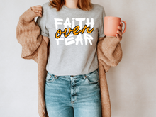Load image into Gallery viewer, Faith Over Fear Graphic Tee | Print Graphic tshirt | Christian apparel | Christian Tshirt | Graphic Christian tee
