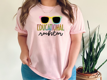 Load image into Gallery viewer, Educational Rock Star T-shirt. Teachers appreciation gifts. Teaching.