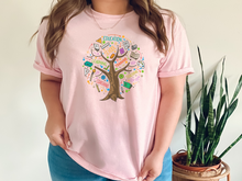 Load image into Gallery viewer, Education tree T-shirt. Teachers appreciation gifts. Teaching.