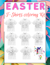 Load image into Gallery viewer, Easter Kids Coloring Shirt, Coloring T-shirt with markers, Kids paint your own shirt