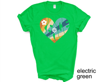 Load image into Gallery viewer, Peace t-shirt, Peace on Earth, Earth Day t-shirt, Nature Lover's t-shirt, Love Life,