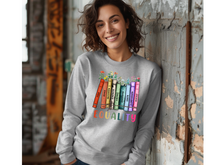 Load image into Gallery viewer, Equal Rights Long Sleeve Shirt, Book Flower, Social Justice Long Sleeve T-Shirt, Equality Peace Love Kindness Shirt, Women Rights.