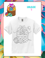 Load image into Gallery viewer, Easter Kids Coloring Shirt, Coloring T-shirt with markers, Kids paint your own shirt