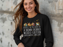 Load image into Gallery viewer, Rejoice In The Birth Of A Brown Skinned Middle Eastern Long Sleeve Shirt, Christmas t-shirts, Family t-shirts