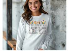 Load image into Gallery viewer, Rejoice In The Birth Of A Brown Skinned Middle Eastern Long Sleeve Shirt, Christmas t-shirts, Family t-shirts