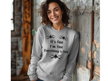Load image into Gallery viewer, It's Fine I'm Fine Everything Is Fine Long Sleeve Shirt, Cute Tee, Sarcasm T-Shirt, Everything Is Fine, Funny Gift
