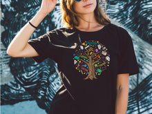 Load image into Gallery viewer, Education tree T-shirt. Teachers appreciation gifts. Teaching.