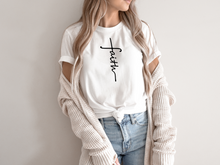 Load image into Gallery viewer, Faith Shirt, Faith Cross Shirt, Christian Gift, Faith Gift, Christian Shirts , Love and Grace Shirt, Faith Cross, Vertical Cross, Jesus