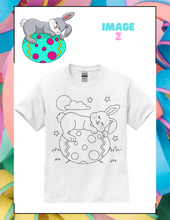 Load image into Gallery viewer, Easter Kids Coloring Shirt, Coloring T-shirt with markers, Kids paint your own shirt