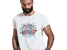 Load image into Gallery viewer, USA 250th Anniversary T-Shirt | America 1776–2026 Patriotic Tee | Fourth of July Shirt | USA Semiquincentennial Celebration Shirt | Independence Day Gift