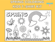 Load image into Gallery viewer, SPRING KIDS COLORING T-SHIRT KIT