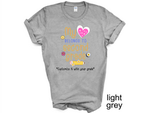 Load image into Gallery viewer, Teacher My Love Belongs to second grade T-Shirt, Gift for Teacher, Funny Teacher Shirt, Friyay Teacher Shirt, Teacher Team Tee