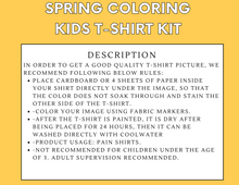 Load image into Gallery viewer, SPRING KIDS COLORING T-SHIRT KIT