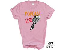 Load image into Gallery viewer, Podcast Live T-shirt, Podcast t-shirt,