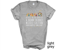 Load image into Gallery viewer, Rejoice In The Birth Of A Brown Skinned Middle Eastern T-Shirt, Christmas t-shirts,