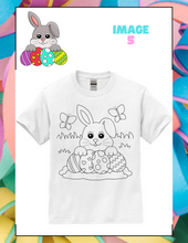 Load image into Gallery viewer, Easter Kids Coloring Shirt, Coloring T-shirt with markers, Kids paint your own shirt